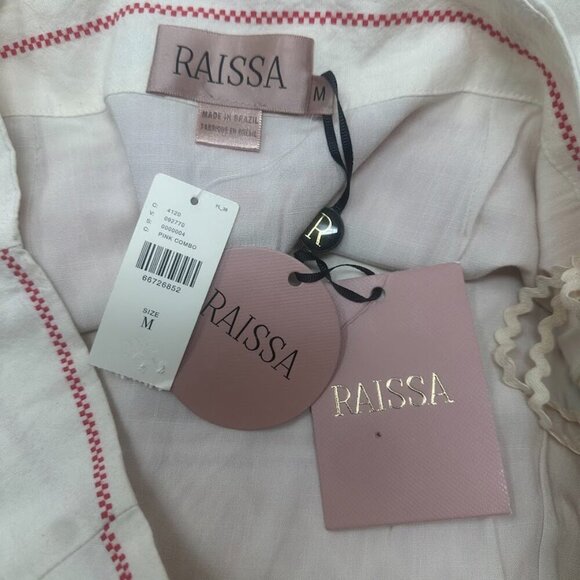 New Anthropologie Raisa A Line Striped High Low Embroidered Pleated Midi Skirt M - Picture 8 of 11